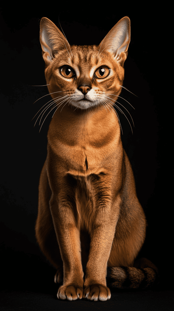 A cat wears precise face paint with a triangle nose, painted whiskers, and shimmering eyelids, all clearly visible against its natural fur. The stylized features enhance its expression without hiding its feline form.