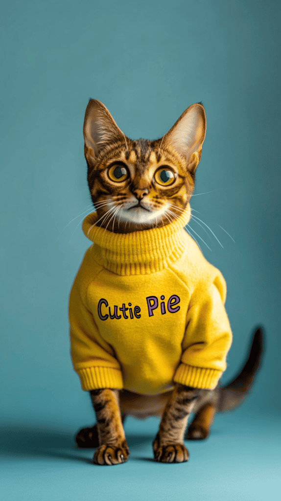 Cats styled in candy heart-themed looks bring pastel colors and sweet sayings to life. Bright, cheerful, and playful — these outfits are pure Valentine joy.