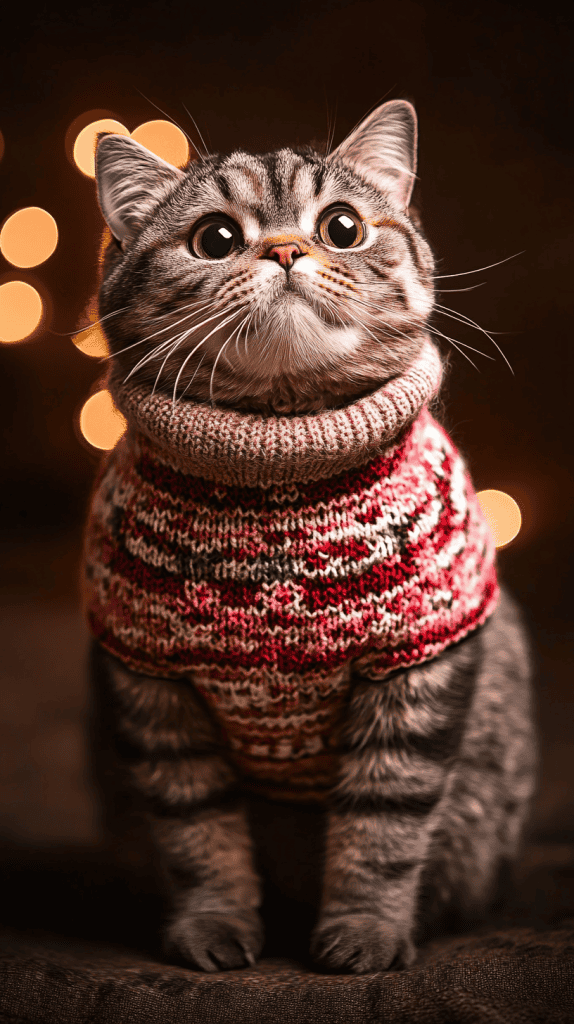 Cozy and stylish, these sweetheart sweaters blend warmth with playful Valentine’s prints, offering comfort and agility for every feline. Perfect for chilly days, they keep cats looking cute while staying snug.