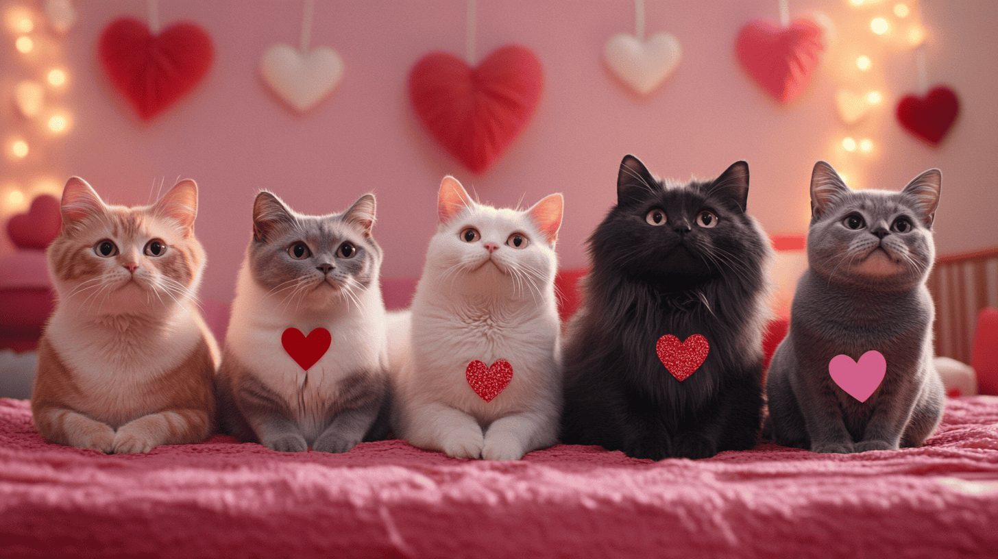 Cats styled for Valentine’s Day can show off festive charm in ways that suit every coat type, color, and personality. With comfort-first designs, there’s a perfect look for every feline Valentine.